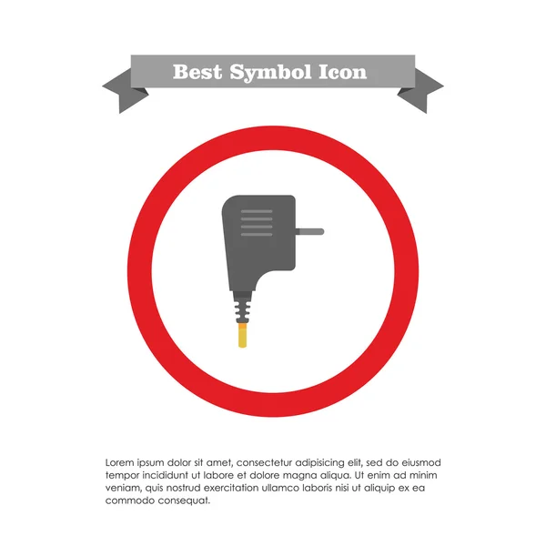 Icono del enchufe eléctrico — Archivo Imágenes Vectoriales