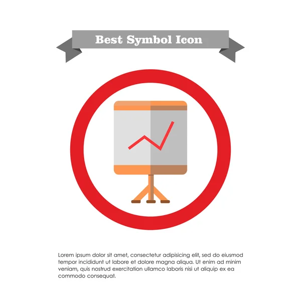 Gráfico en stand — Vector de stock