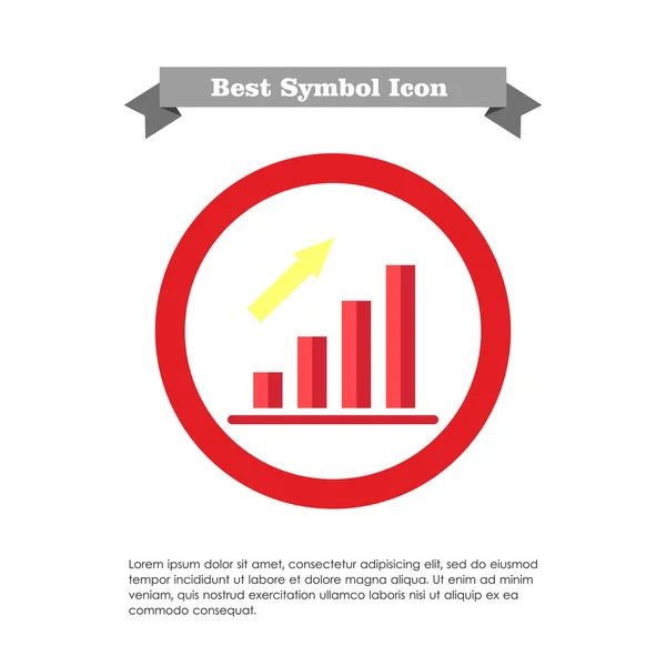 Gráfico de barras en crecimiento — Vector de stock