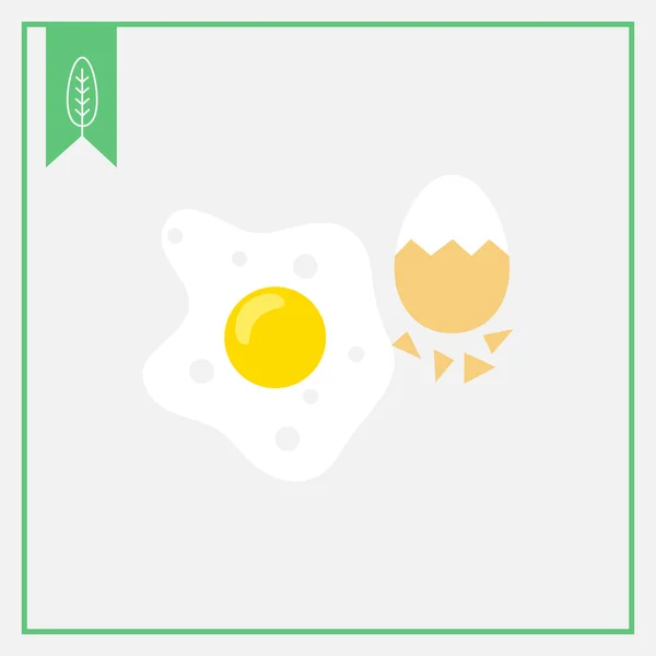 Vařené a sázeným vejcem — Stockový vektor