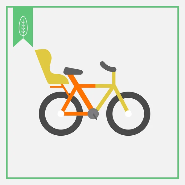 Fahrrad mit Kindersitz — Stockvektor