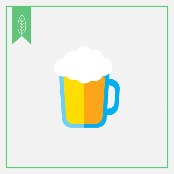 Taza de cerveza — Vector de stock