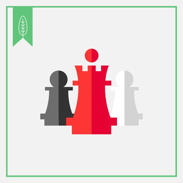 Schachkönig und Bauern — Stockvektor