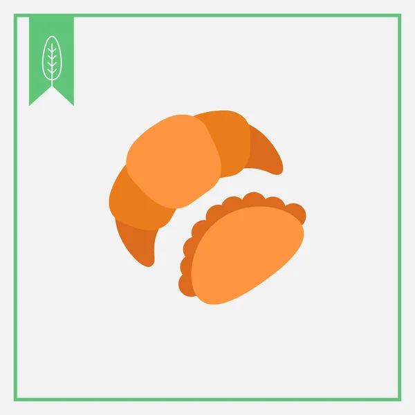 Croissant and bun — Stock Vector