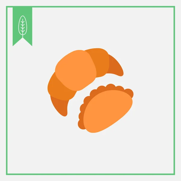 Croissant y moño — Vector de stock