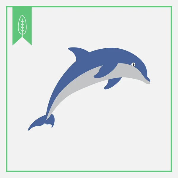 イルカのアイコン — ストックベクタ