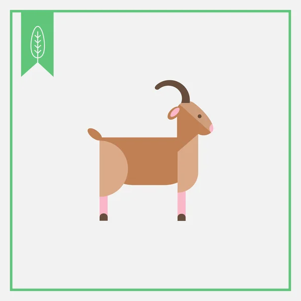 Koza ikona — Wektor stockowy