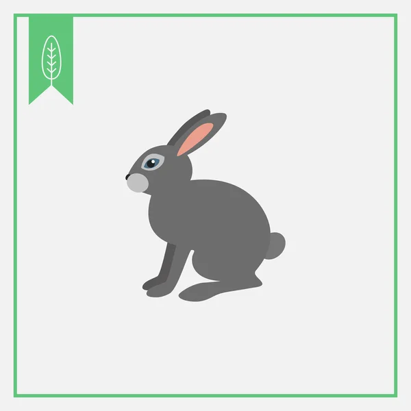 Grey hare icon — Stock Vector