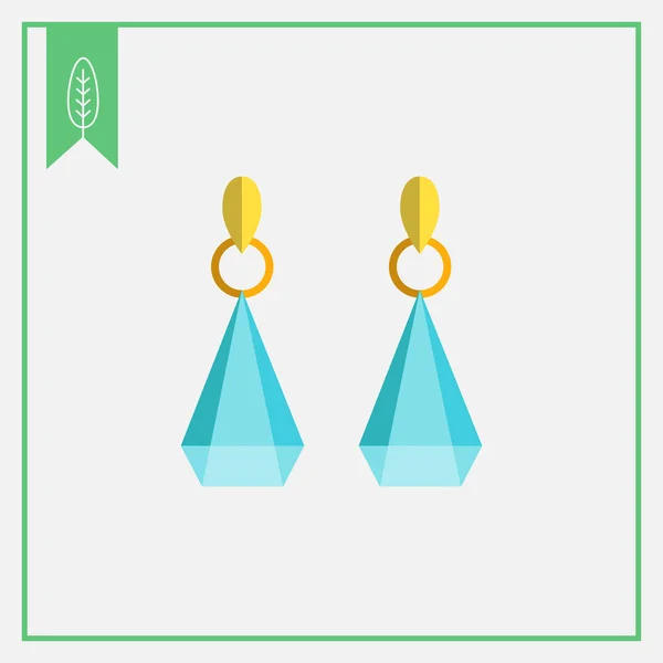 Earrings with gemstones — Stock Vector