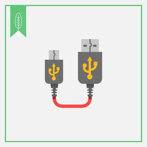 Mini USB cable — Stock Vector