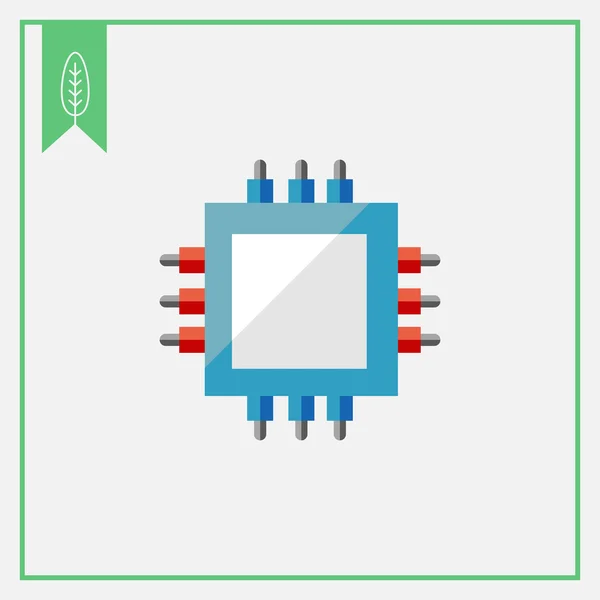 Icono del microchip — Vector de stock