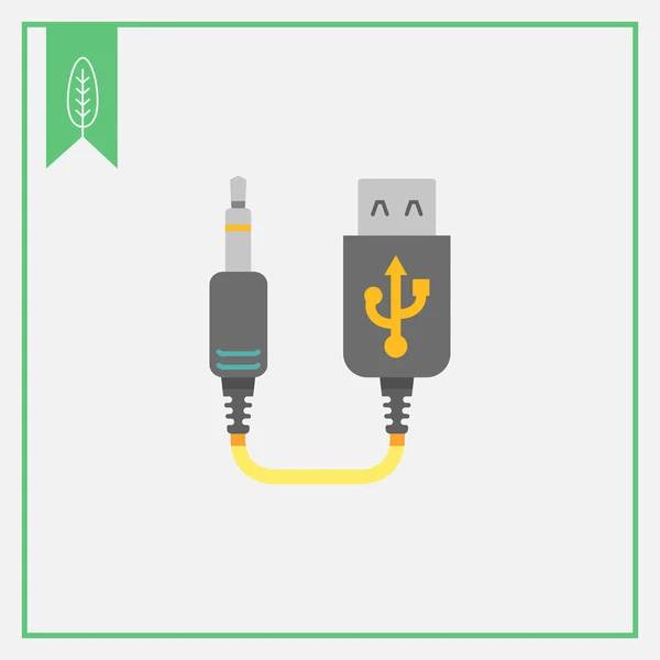 Mini Usb do gniazda kabel — Wektor stockowy