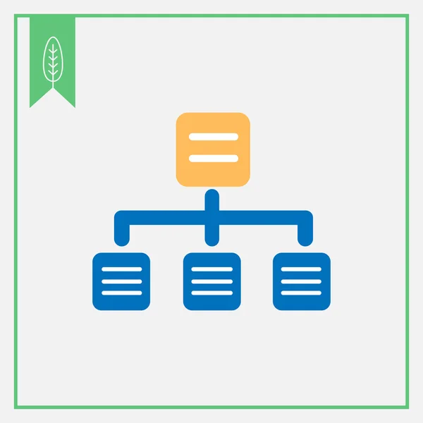 Organigrama organizativo — Vector de stock