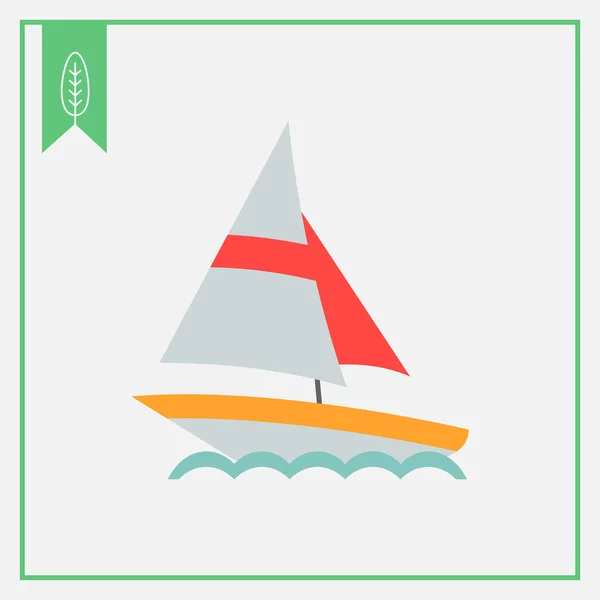 Zeilschip Icon — Stockvector