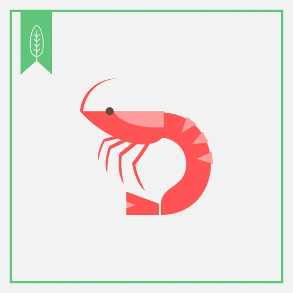 Shrimp-Symbol — Stockvektor