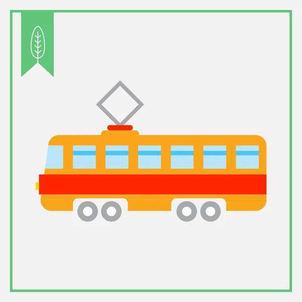Icona del tram — Vettoriale Stock