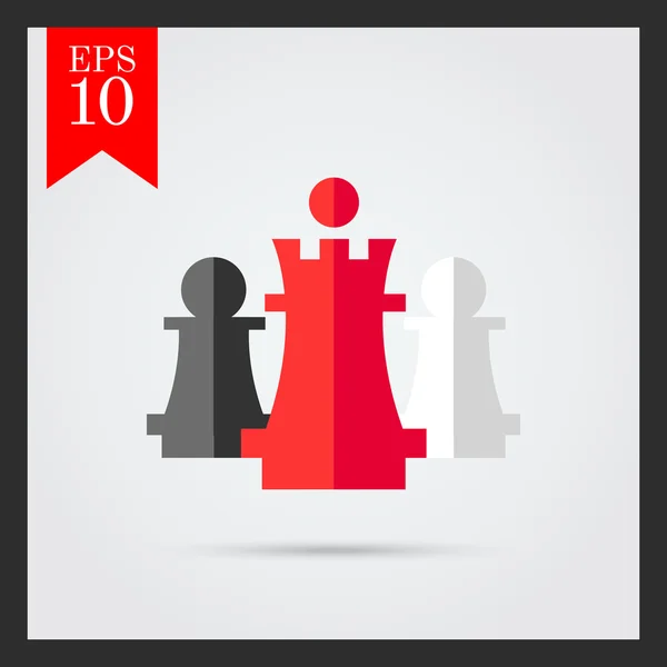 Šachový král a pěšců — Stockový vektor