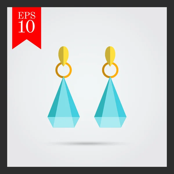 Earrings with gemstones — Stock Vector