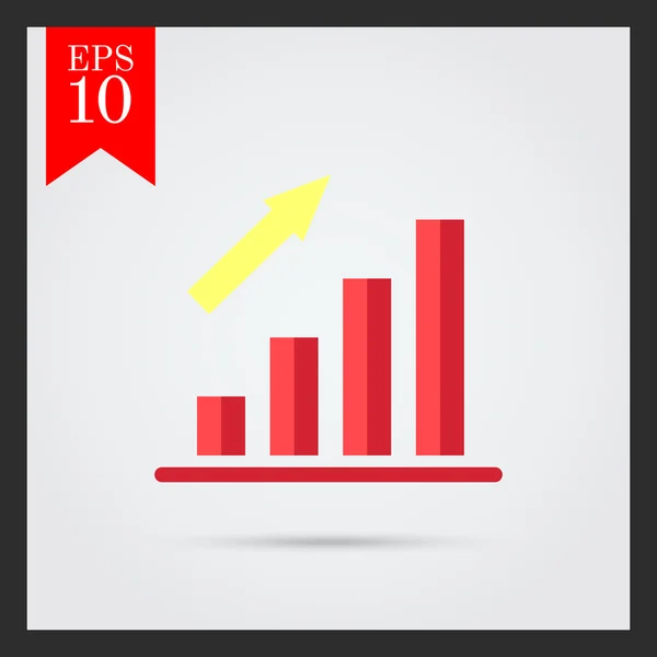 Growing bar chart — Stock Vector