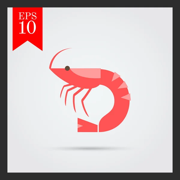 Shrimp icon — Stock Vector