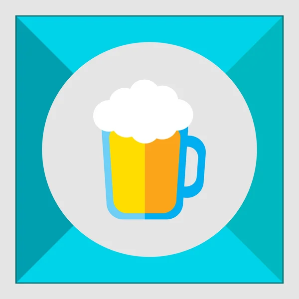 Taza de cerveza — Vector de stock