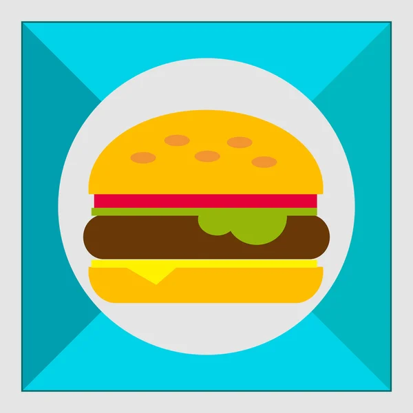 Burger ikon — Stock Vector