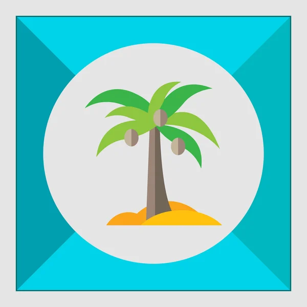 Kokospalmen-Symbol — Stockvektor