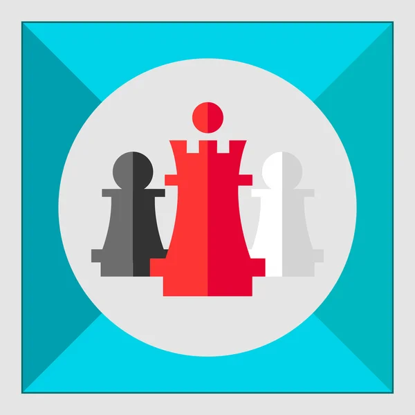 Rey de ajedrez y peones — Archivo Imágenes Vectoriales