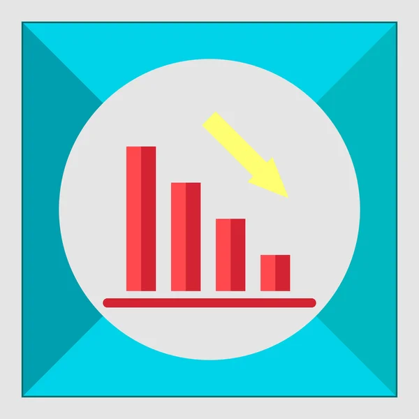 Grafico a barre decrescente — Vettoriale Stock