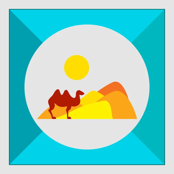 Desert icon — Stock Vector