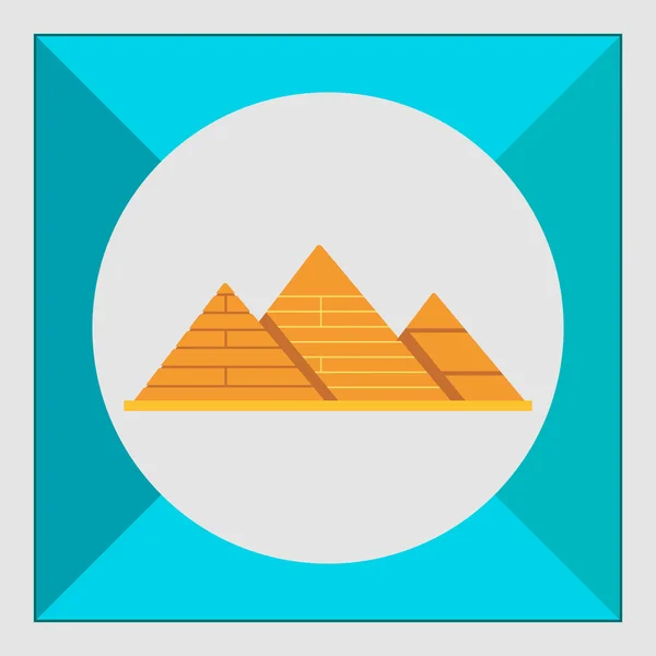 Giza piramitleri simgesi — Stok Vektör