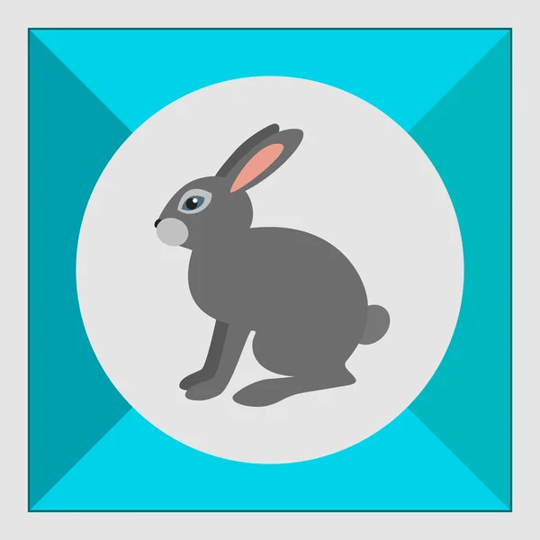 Grey hare icon — Stock Vector