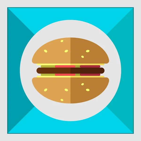 Hamburger pictogram — Stockvector