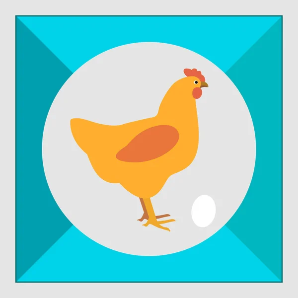मुर्गी प्रतीक — स्टॉक वेक्टर