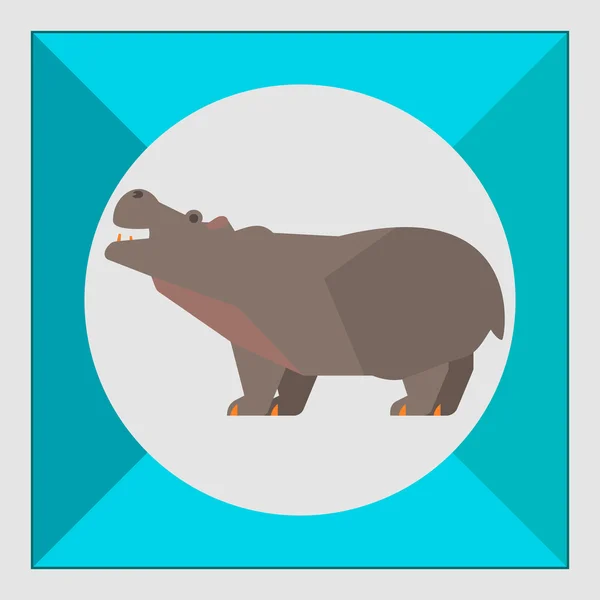 Hippopotamus icon — Stock Vector