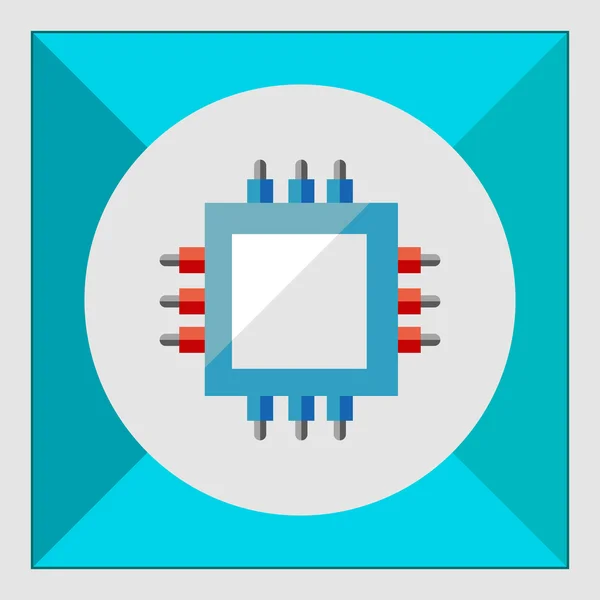 Ícone de microchip — Vetor de Stock