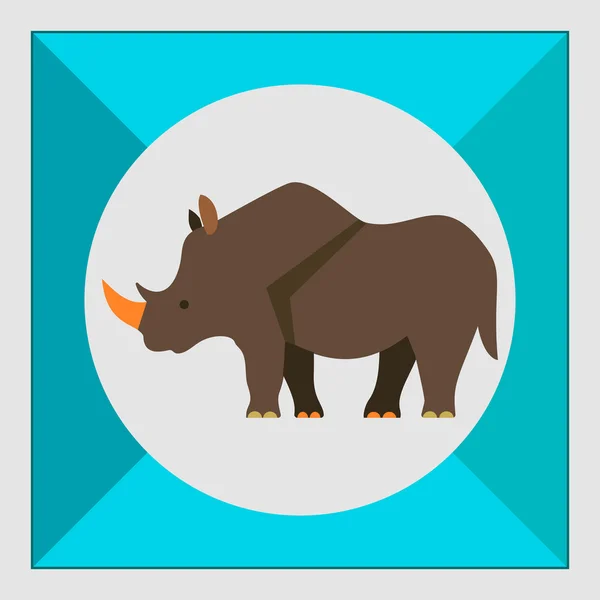 Icono de rinoceronte — Vector de stock