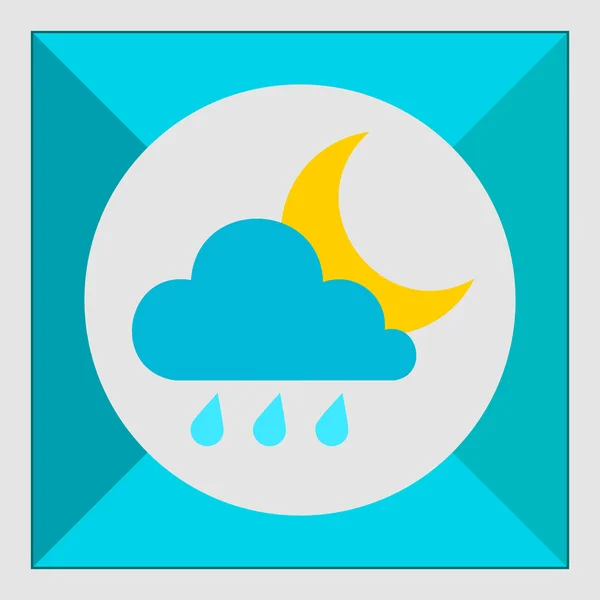 多雨的天气在夜间 — 图库矢量图片