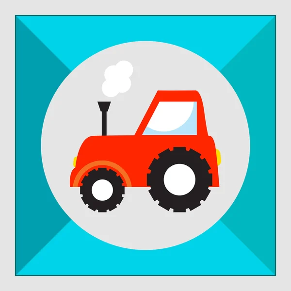Traktor ikona — Stockový vektor