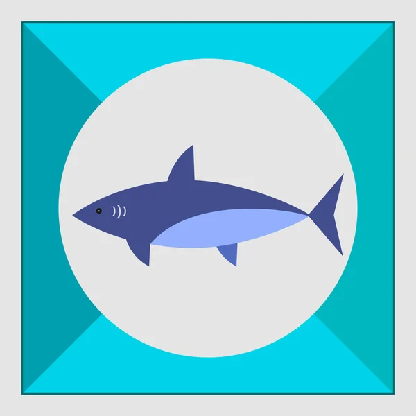 Köpekbalığı simgesi — Stok Vektör