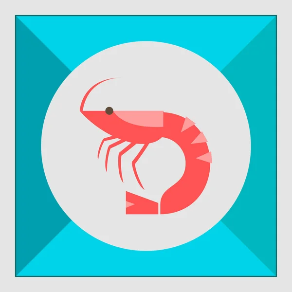 Icono de camarones — Vector de stock