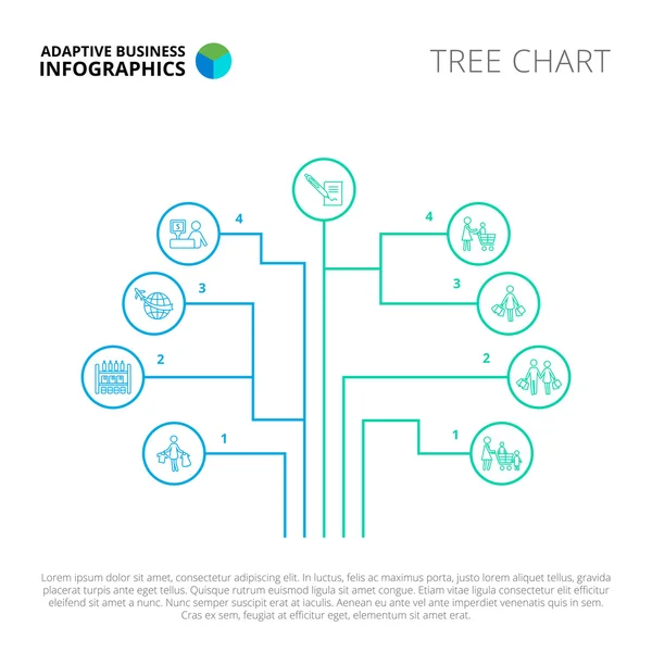Modèle de diagramme d'arbre — Image vectorielle