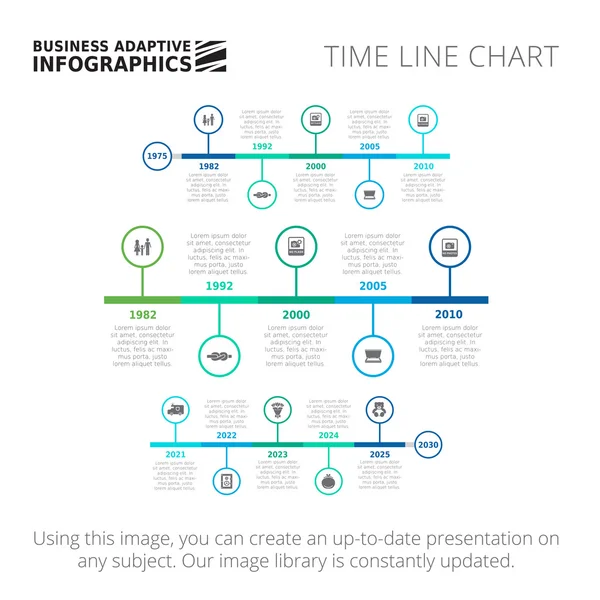 Time line chart template 2 — Stock Vector