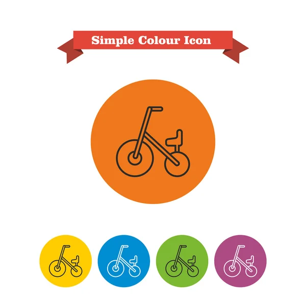 Icono de bicicleta infantil — Vector de stock