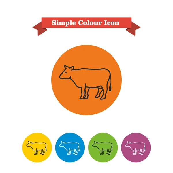 Realistic cow icon — Stock Vector