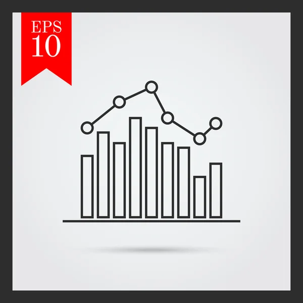 Bar chart with graph — Stock Vector