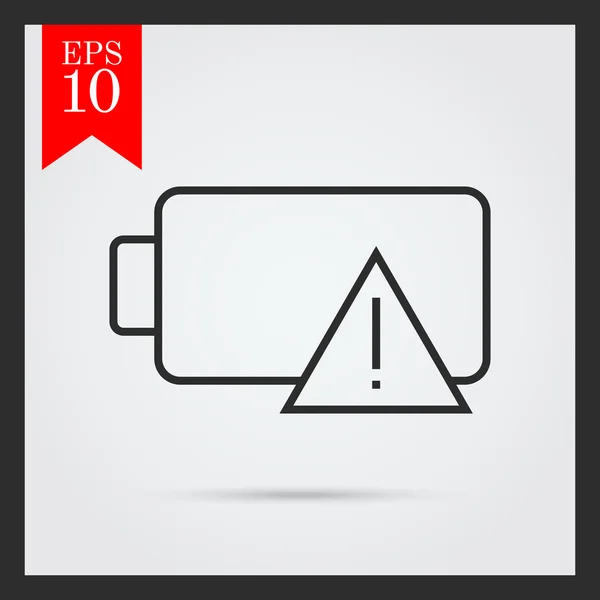 Battery with low charge — Stock Vector
