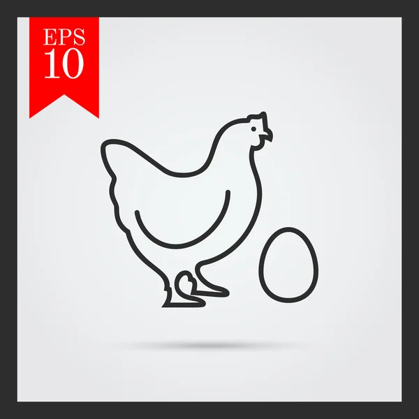 鶏と卵 — ストックベクタ
