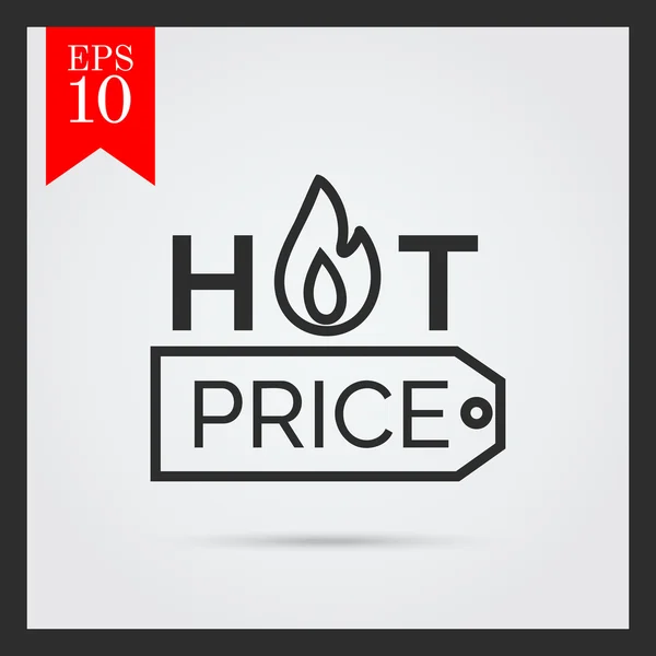 Etiqueta de precio caliente — Vector de stock