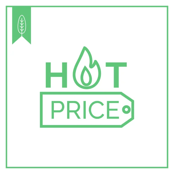 Etiqueta de precio caliente — Vector de stock